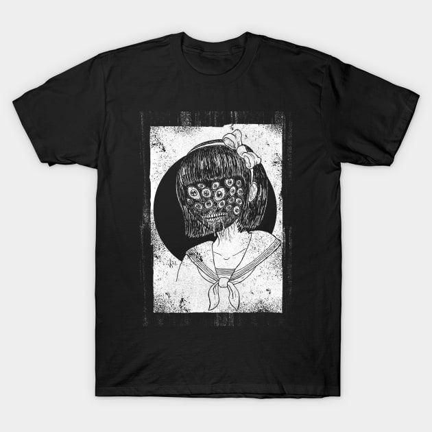 20 Eyes (white print) T-Shirt by Bloody Savage